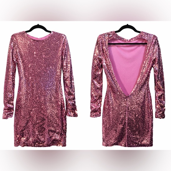 by the way. Dresses & Skirts - by the way. Vibrant Pink Sequin Low Back Dress